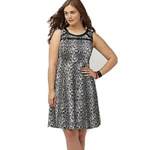 Lane Bryant Leopard Print A-Line Dress Women’s Plus Size 16 (1X)